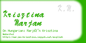 krisztina marjan business card